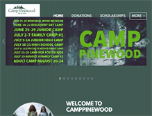 Tablet Screenshot of camppinewood.org